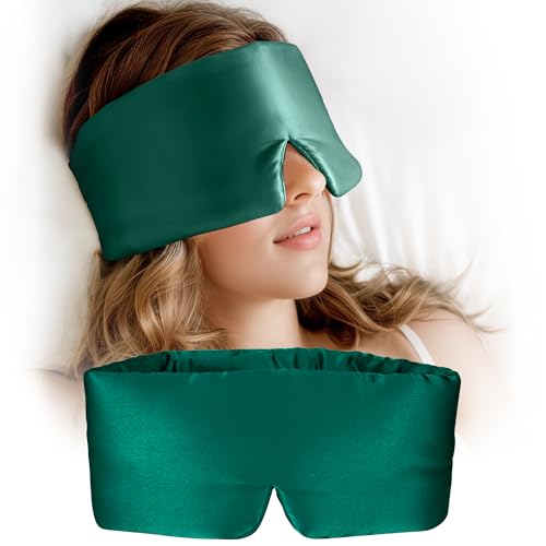 Silk Sleep Mask for Women and Men (Green)