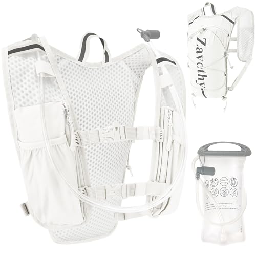 Hydration Vest Pack with 1.5L Water Bladder (White / 1.5L Bladder)