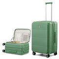 Expandable Medium Checked Luggage (Forest Green / 24 Inch EXT)