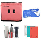 Luggage Travel Cup Holder Free Hand Drink Carrier (No Hook & Loop: Pink)