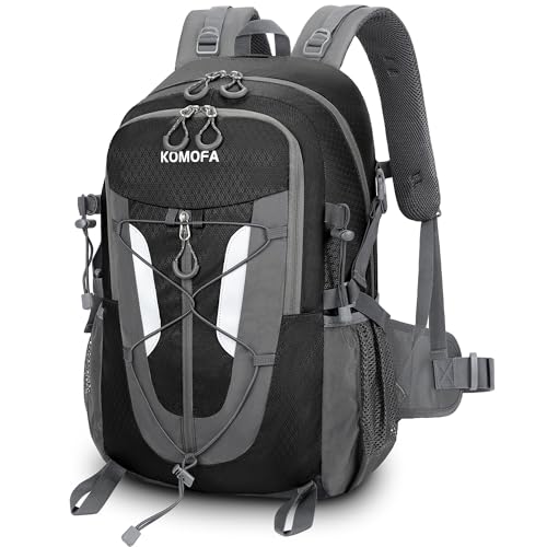 Hiking Backpack 30L Lightweight Travel Daypack Small Day Pack for Men Women Outdoor Camping Backpacking (Black)