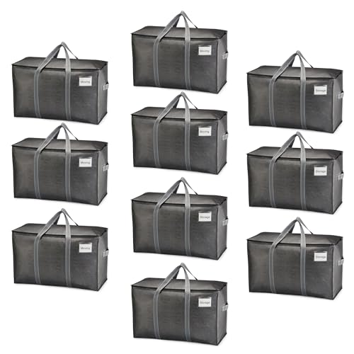 10 Pack Heavy Duty Moving Bags (10 Pack / Dark Gray)