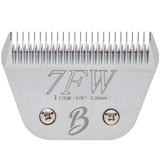 Detachable A Series Wide 7fw Blades for Dog Grooming Full Tooth Cuts Length 1 (7FW (1/8" - 3.2mm))