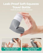 18 Pack TSA Approved Travel Bottles for Toiletries (03-Grey)