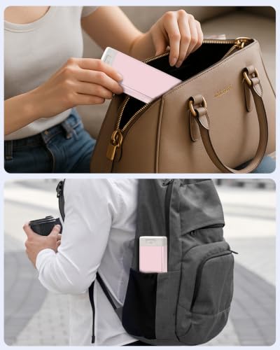 Metal Pill Organizer with 7 Separate Compartments for Pills Storage (Updated Pink)