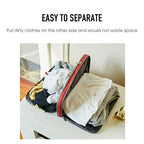 BeeNesting Compression Packing Cubes 2 set for travel carry on Small Luggage Organizer Bags with Double (Blue Red / 2 Pack(9L+9L))