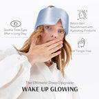 Silk Sleep Mask for Women and Men (Light Blue)