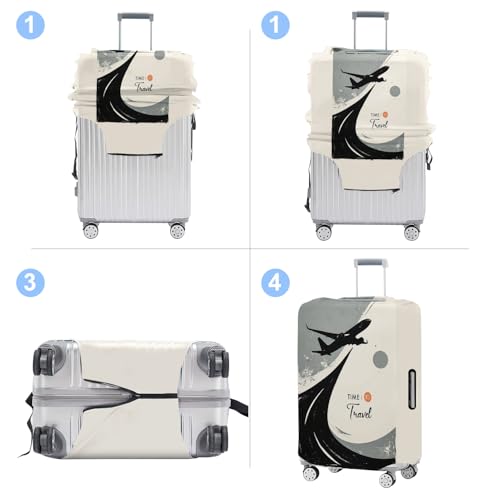 Grey Luggage Cover Washable Suitcase Protector Anti (Grey / XL(fits 32-34Inch suitcase))
