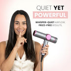 Ionic Hair Dryer with Diffuser (Grey & Purple)