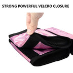 Luggage Travel Cup Holder Free Hand Drink Carrier (Hook & Loop: Glitter Pink)