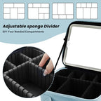 Makeup Bag with Mirror (Baby Blue / Makeup bag with LED lights)