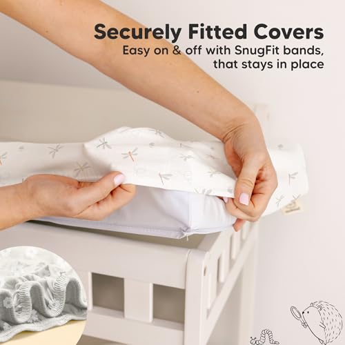 2 Pack Organic Changing Pad Covers for Girl (Meadow)