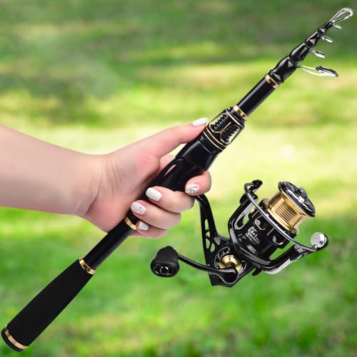 Fishing Rod and Reel Combo (Full Kit with Carrier Case / 6.9 ft)