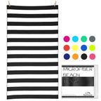 Microfiber Beach Towel Sand (Z-black Stripes / Large(60x30"))
