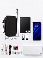 Electronic Organizer Travel Cable Accessories BagPouch Portable Waterproof Storage Bag Electronic Organizer Case for Cable (Black)