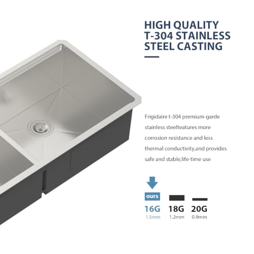 39" Double Bowl Undermount Kitchen Sink Large Workstation Sinks (Stainless Steel-Workstation / 39''x19''-60/40)