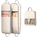 2 Pack 43" Garment Bags for Hanging Clothes (Beige Gray / 43" 2 Pack)