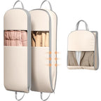2 Pack 43" Garment Bags for Hanging Clothes (Beige Gray / 43" 2 Pack)