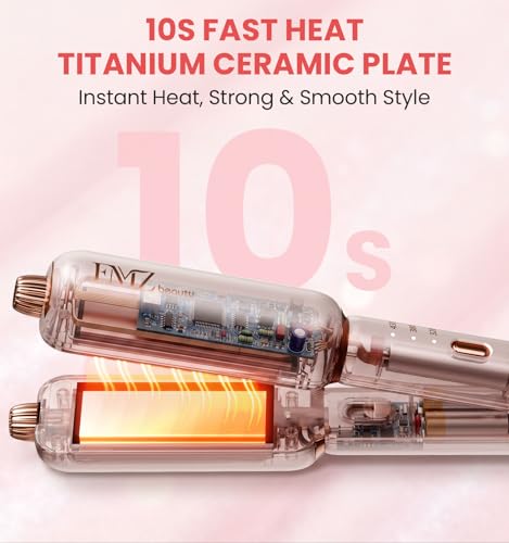 Flat Iron Hair Straightener (Starry Pink Rose Gold)