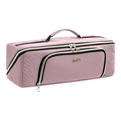 Large Hair Tools Travel Bag with Iron Mat (Style A - Large / Pink)