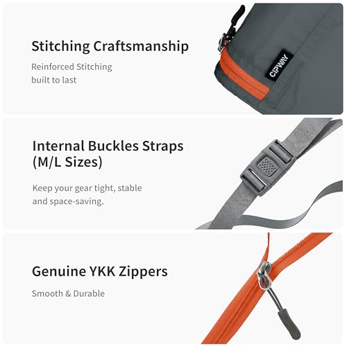 Packing Cube for Travel Suitcase 5 Set Grey (Grey / 5PCS)