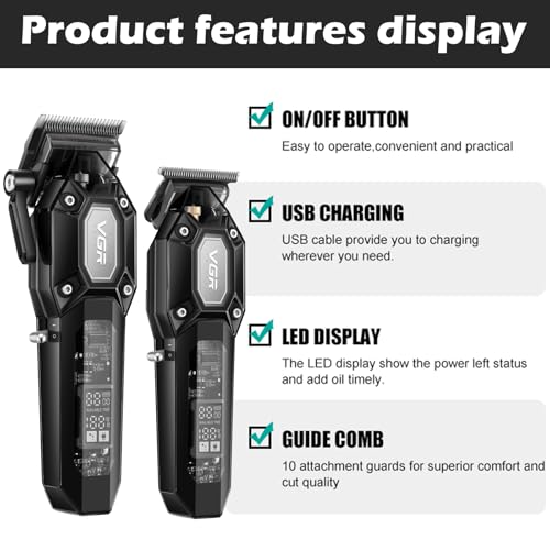 Professional Hair Clippers for Men (Black)