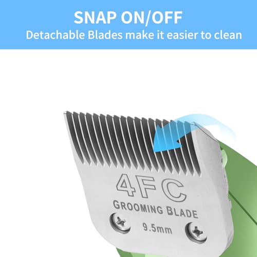3 Pcs Size 7FC Detachable Dog Grooming Blades (7FC 93.2mm, 3Pcs)