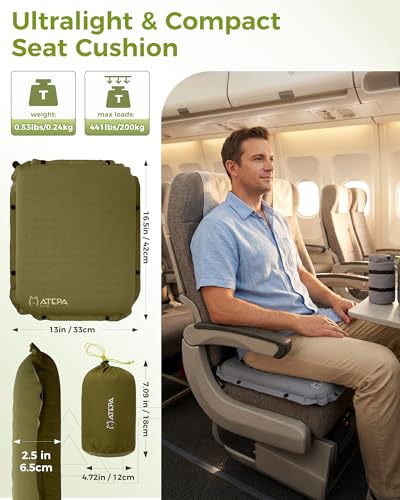 Inflatable Seat Cushion (XL - 1 Pack Olive)