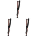Infiniti PRO CONAIR Rose Gold Ceramic Flat Iron Hair Straightener,1-Inch Flat Iron with Extra-Long Plates,Including a Floating Plate,Advanced Heat Technology,Black,(Pack of 3)