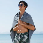 Microfiber Towel Quick Dry Camping & Travel & Gym Towel. Compact (Gray / 48.00" x 24.00")