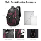 Design Laptop Backpack for Men with USB Charging Port SD803 (Angola Red/Black / Standard)