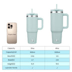 30 oz Insulated Tumbler Water Bottle with Handle (30 Ounces / Blue Haze)