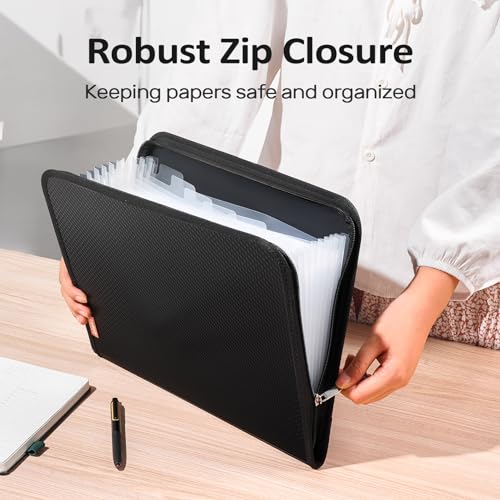 13 Pocket Accordion File Organizer (Grey / 13 Pocket)