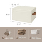 Closet Storage Bins (Ivory / Large)