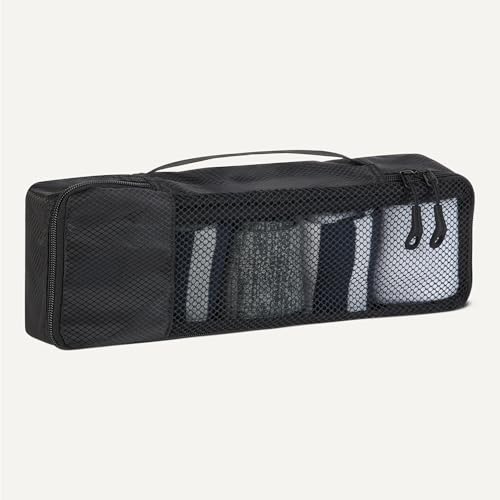 4 Piece Packing Cubes Travel Accessories Set (Black / 4 x Slim)