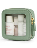 Small Clear Makeup Bag for Purse (Sage Green / Mini Chic)