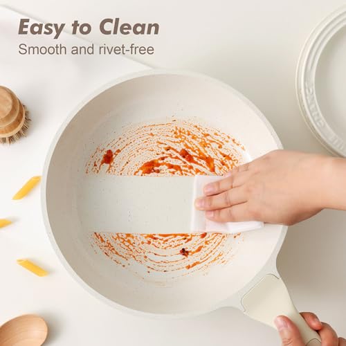Nonstick Ceramic Cookware Set (Antique White)