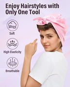 Heatless Hair Curler Overnight Curls (Pink)