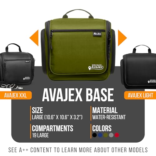 Travel Toiletry Bag for Men and Women (L Forest Green)