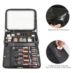 Makeup Case Large Makeup Bag with LED Mirror (Large / Black with LED Mirror)