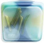 Premium Reusable Silicone Sandwich Bag (Tie Dye Blue / Single)