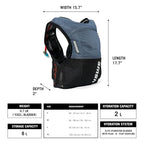 Rush 8L Bike Hydration Vest (Blue/Black / X-Large)