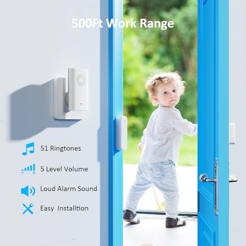 Wireless Door Chime (1 Receiver +2Sensor)