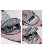 Crossbody Sling Backpack Sling Bag Travel Hiking Daypack (Pink / Small)