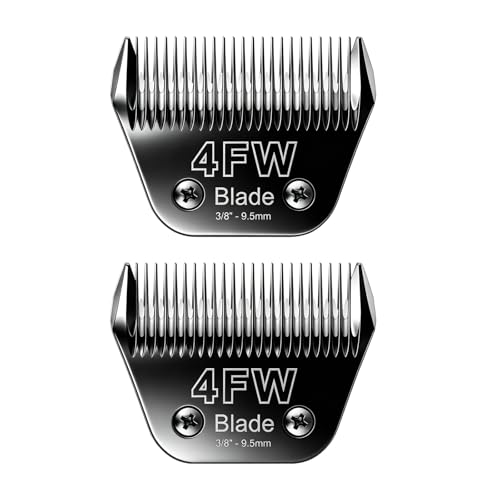 2PCS 4FW Wide Blades for Pet Grooming Compatible with Andis Clippers (Black/2PCS 4FW / Black)