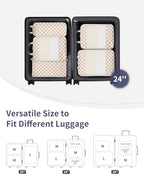 Compression Packing Cubes for Women Kids (AB-Light Checkerboard / 5 Set)
