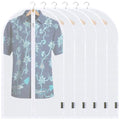 6PK Garment Bags for Hanging Clothes (40" 6PK / White-Translucent)