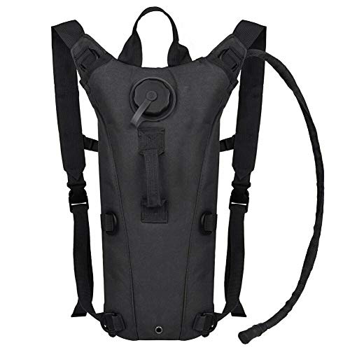 Tactical Water Hydration Pack Military 3L Water Bladder Carrier Backpack Leakproof for Running Jogging Cycling Hiking (Black(3L))