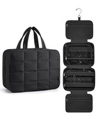 Travel Toiletry Bag with Jewelry Organizer (Black / Style2-large Size)