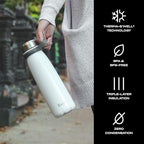 Stainless Steel Traveler With Handle (40 Ounces / Angel Food)